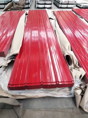 20-275 g/m2 Zinc revestido de metal galvanizado corrugado PPGI Acero cubierta de chapa con toda la dureza y color revestido de techo