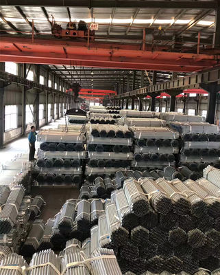 Q235 Tubo de acero galvanizado de carbono de soldadura redonda para la tecnología de laminado en frío y láminas de corte en invernadero