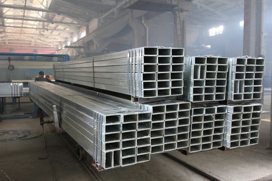 Tubo cuadrado galvanizado Tubo y tubo de acero rectangular para edificios de invernaderos conforme a la norma GB/T13793-2001
