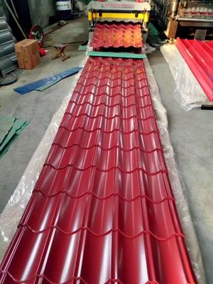 PPGI Acero galvanizado ondulado acero color revestido de la cubierta de la hoja de procesamiento de servicio Tolerancia ± 1% 0,55 mm de la cubierta de la hoja ondulada