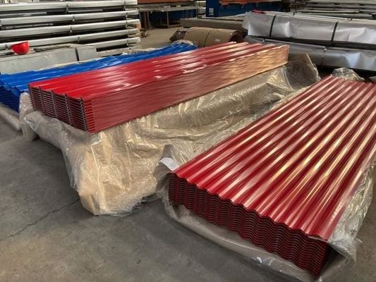 0.12mm 0.3mm 0.5mm PPGI RAL Color Coated Prepintado Galvanizado Corrugado Hoja de techo con Spangle regular Full Hard