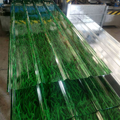 Materiales de construcción metálicos prepintados azulejos de acero galvanizado 1219 mm ancho G550 recubrimiento de zinc de color corrugado de acero cubierta de la hoja