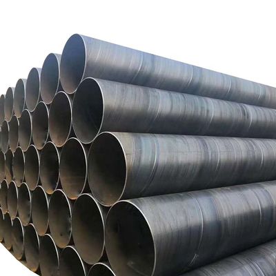 Servicio de corte EN10025 S355 Construcción de tuberías de acero SSAW de carbono de espiral negra usada soldada con procesamiento laminado en frío