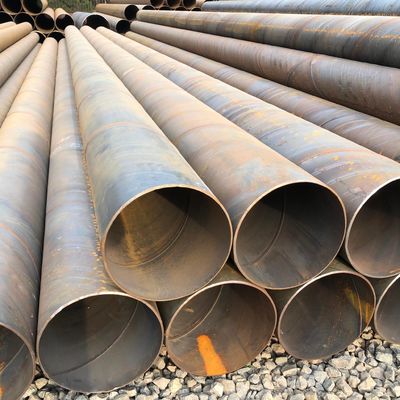 Forma de sección redonda de gran diámetro LSAW SSAW tubo de acero al carbono en espiral soldado para infraestructura de puentes suministro de agua