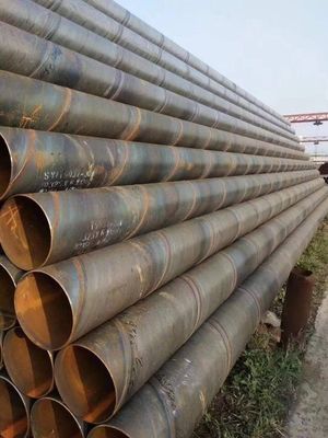Forma de sección redonda de gran diámetro LSAW SSAW tubo de acero al carbono en espiral soldado para infraestructura de puentes suministro de agua