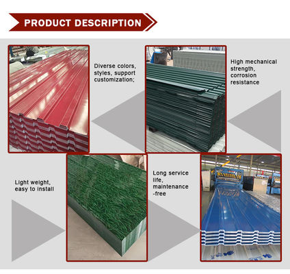 Vende paneles de techo con recubrimiento de zinc RAL ASTM SGCC Z40 0,5 mm 1 mm corrugados PPGI de color con recubrimiento Z30-Z40