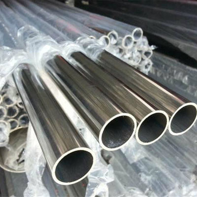 Tubo de acero inoxidable redondo sin aleación ASTM 304 304L 316 316L para la construcción