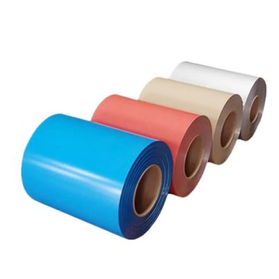 Superficie de galvanizado recubierto PPGI ROLL de bobina Dx51d Dx52D 0,4 mm 0,5 mm 0,6 mm bobinas de acero pre-pintadas para materiales de construcción