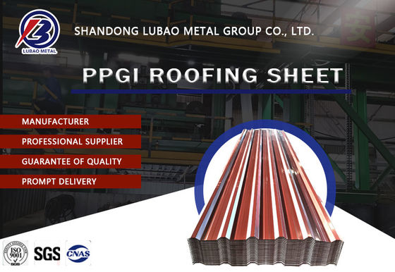 Revestimiento de zinc 30-275 g/m2 Hojas onduladas galvanizadas y azulejos de acero de color PPGI con opciones de color RAL a precios directos