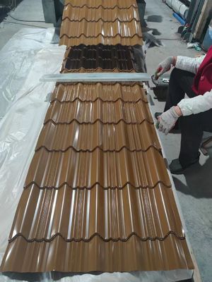 Materiales de construcción PPGI de acero galvanizado ondulado de zinc de paneles de cubierta de metal con cubierta de acero ondulado a medida