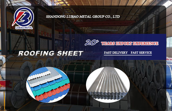 Materiales de construcción metálicos cubiertas onduladas galvanizadas con espangles mínimos