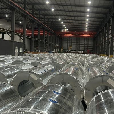 Zinc80 empapado en caliente, acero galvanizado de acero galvanizado, bobina de acero galvanizado EN estándar para láminas de techado DX51D laminado en caliente
