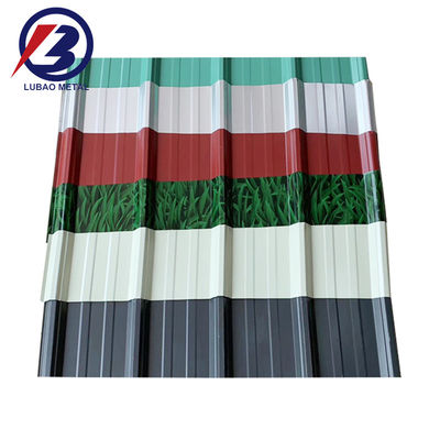 0.22*0.23/0.24/0.25mm PPGI cubierta galvanizada cubierta corrugada de cubierta para la superficie media dura de acero recubierto