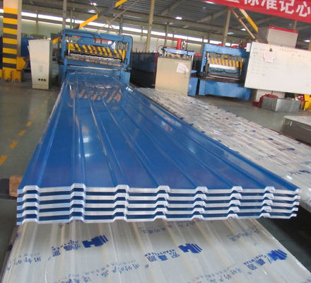 Hojas de corte personalizadas de color profesional recubiertas de cubierta corrugada Hojas de acero galvanizadas Tipo regular de espanguilla