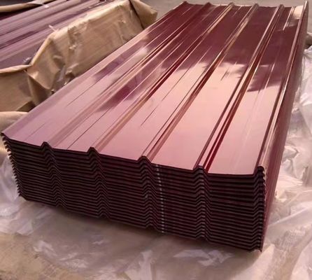 Hojas de corte personalizadas de color profesional recubiertas de cubierta corrugada Hojas de acero galvanizadas Tipo regular de espanguilla