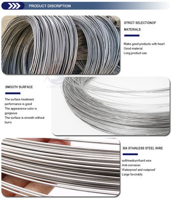 Las barras de alambre de acero inoxidable de acabado brillante 304 304L 316 316L personalizadas con alta resistencia a la tracción 1570 N/MM2 y contenido de C 0.08