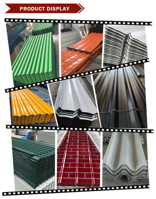 RAL ASTM SGCC Z60 0,2 mm 0,3 mm paneles de techo corrugados PPGI recubiertos de color para soluciones de techo duraderas y duraderas