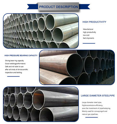 Diámetro exterior 219-3048 mm Servicio de procesamiento de flexión Tubo de metal laminado en caliente Tubo de costura recta soldado para materiales de construcción