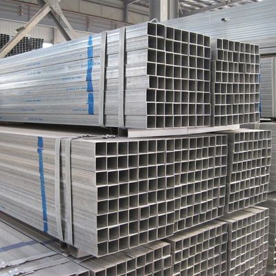 Q235B Q345 ST52 100*100 Tubo de acero galvanizado de 90 mm GI Cuadrado hueco redondo tubo soldado con técnica de laminado en frío