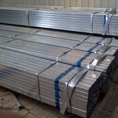 Q235B Q345 ST52 100*100 Tubo de acero galvanizado de 90 mm GI Cuadrado hueco redondo tubo soldado con técnica de laminado en frío