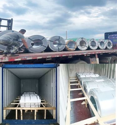 No engrasadas 0,12-0,2 mm espesor 700-900 mm ancho DX51d Z140 ASTM Q195 bandas de acero galvanizadas con pequeño spangle