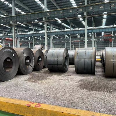 600-819 mm anchura ASTM A572 Q235 Q345 Ss400 S275jr hrc Ms laminado en caliente bobina de acero suave de carbono Ss355jr St37 hierro negro