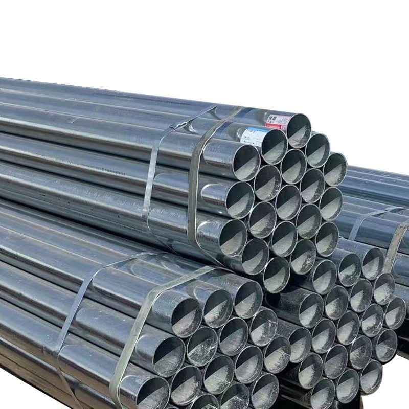 Shandong Lubao Tubo de acero al carbono galvanizado de sección redonda de forma soldada con grado Q195/Q235/Q345 y diseño recto largo