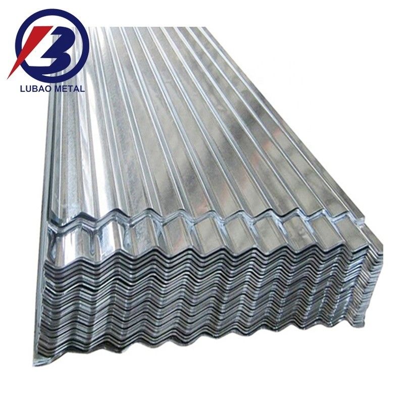 0.1-1mm espesor DX51D GI Hojas de techo corrugado galvanizado Hojas de techo corrugado de zinc para el servicio de procesamiento de perforación