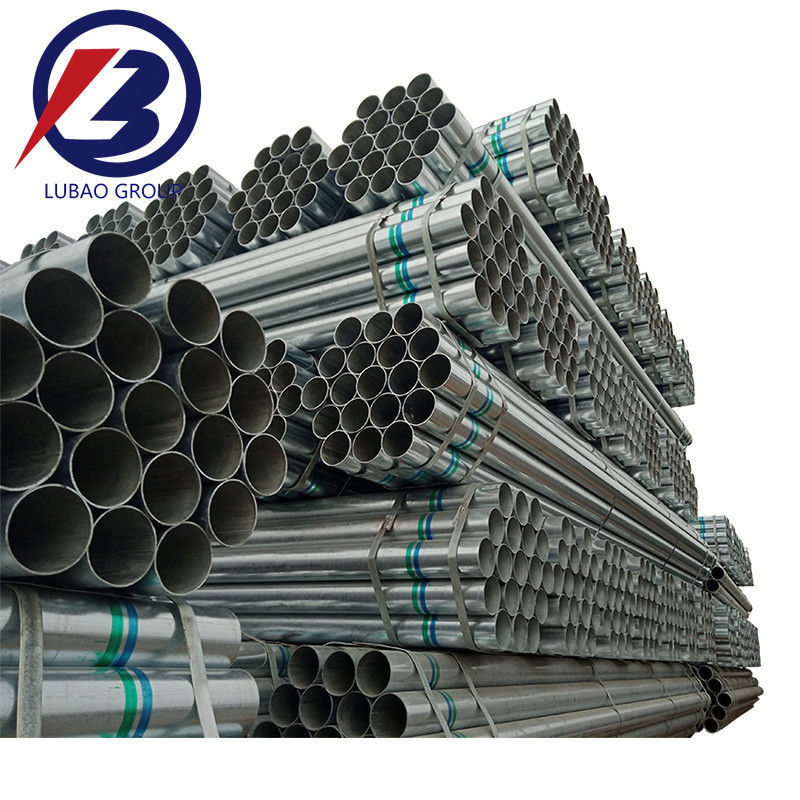 Tubo de acero galvanizado zinc 80g 6/12 metros longitud estándar para el material de construcción del marco de invernadero EMT tubo