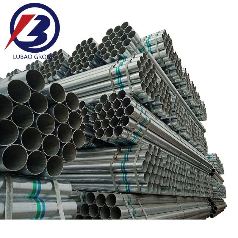 Tolerancia ± 1% tubo de acero galvanizado zinc 80g 6/12 metros longitud estándar para el marco de invernadero y el material de construcción